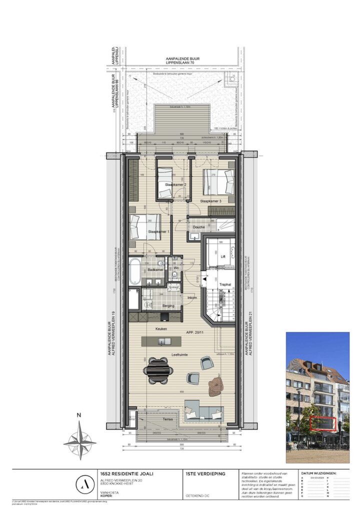 Residentie Joali plan 1ste verdieping